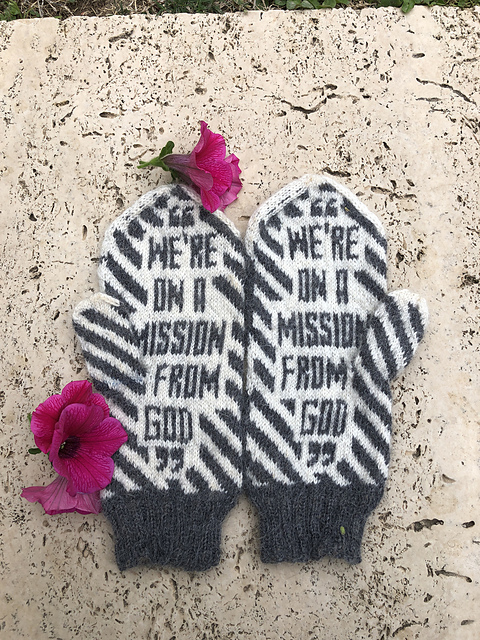 We're On a Mission From God ... Knit a Pair of Blues Brothers Mittens, Designed By Lotta Lundin