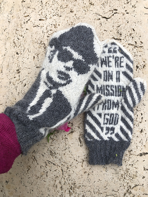 We’re On a Mission From God … Knit a Pair of Blues Brothers Mittens, Designed By Lotta Lundin
