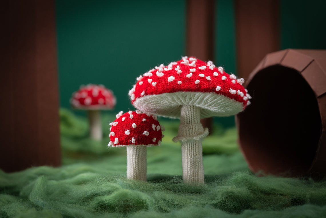 Knit a Classic Fly Agaric Mushroom ... The Quintessential Toadstool Of Video Games and Fairytales!