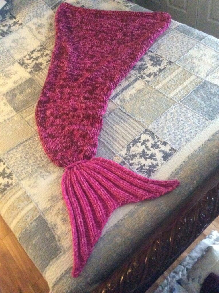 Finally ... A Mermaid Blanket For Knitters! So Clever & Cute, Makes A Perfect Gift!