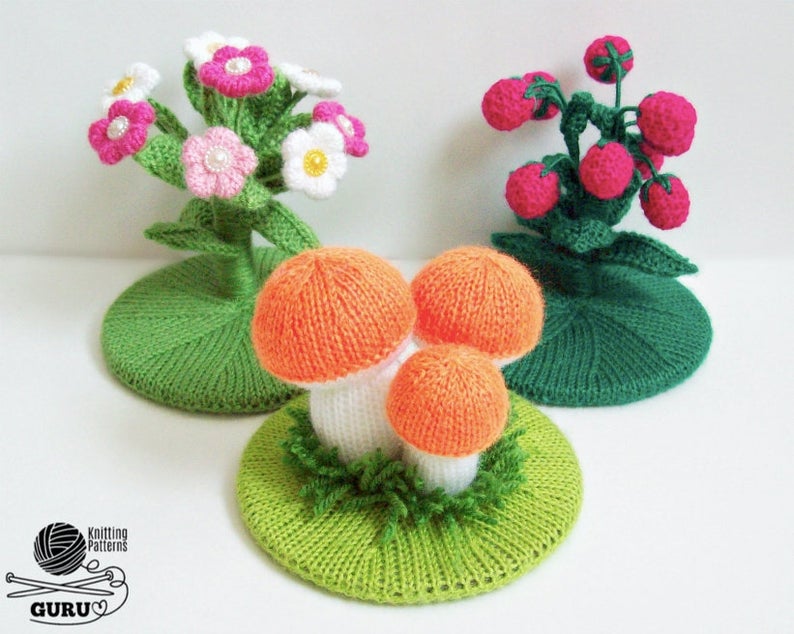 knit mushroom patterns