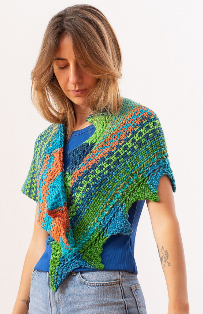 Christmas In July … Knit A Harlequin Shawl Designed By Catherine Salter Bayar