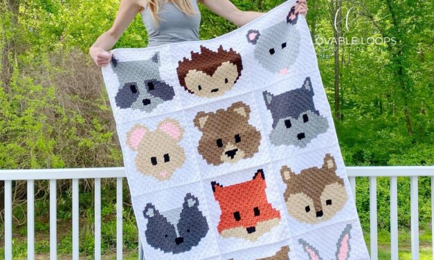 Christmas In July … Crochet An Adorable C2C Baby Blanket … It’s So Animalicious!