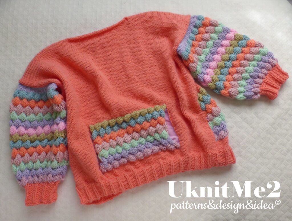 Knit An Oversized Bubbles Sweater ... It's Slouchy, Colorful and FUN!