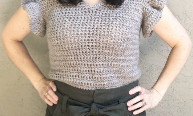 This Ruffle Sleeved Crochet Tee Is Adorable … Perfect For Work Or Play