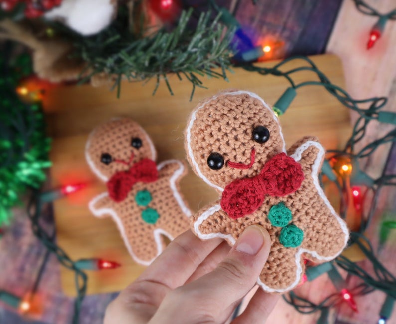 Christmas patterns designed by Olive of Stringy Ding Ding