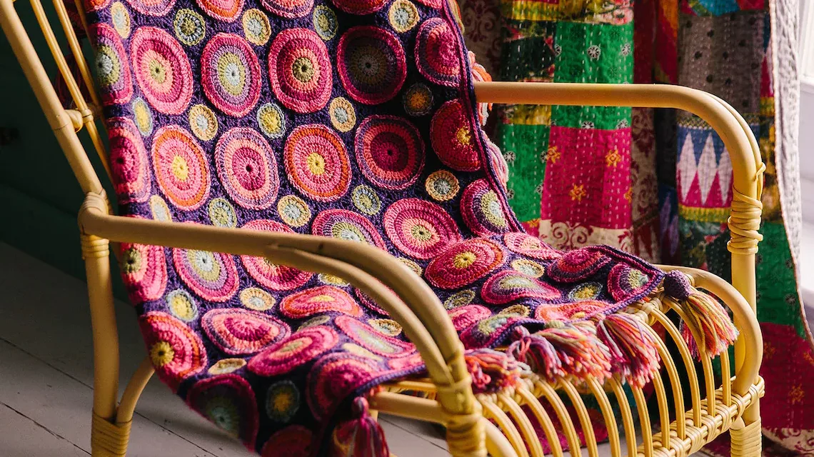 Everyone Loves Janie Crow’s ‘Magic Circles’ Afghan Pattern … Level Up Your Vision Of An Heirloom Project