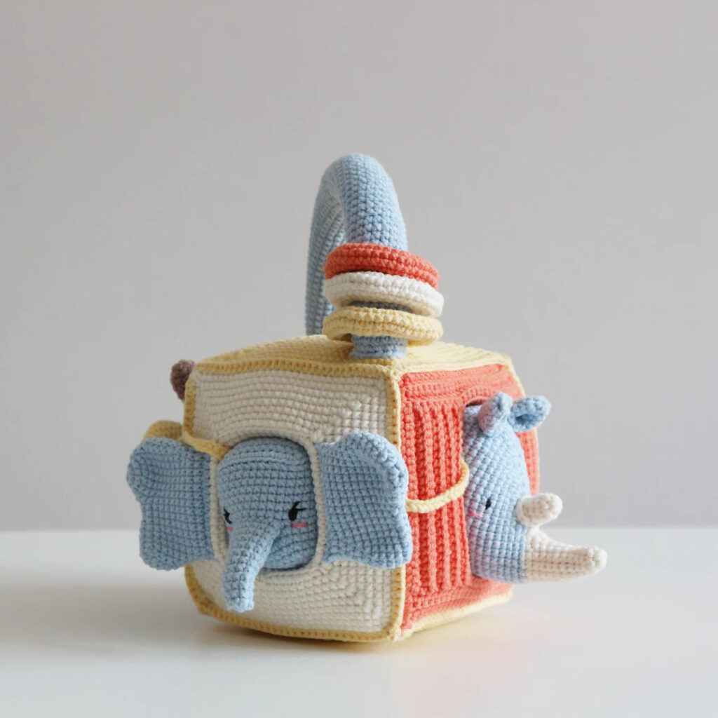 Four Fun Toy Patterns For Crocheters ... Stacking Toys, a Robot Shape Sorter and An Activity Cube ... Plus, Bonus Unicorn!