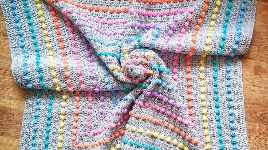 Crochet A Sassy Spiral Bobble Blanket … Hello, Perfect Baby Gift!