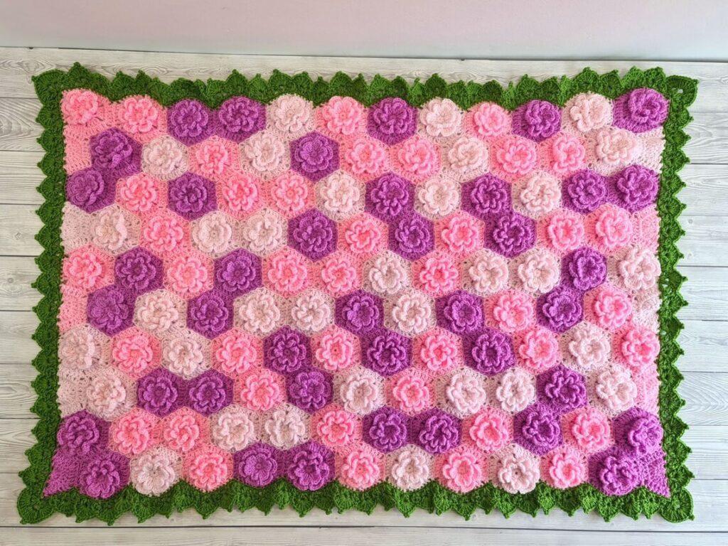Finally! A Truly Unique Baby Blanket ... Crocheters, This Hexagon Flowers Pattern Is For You!