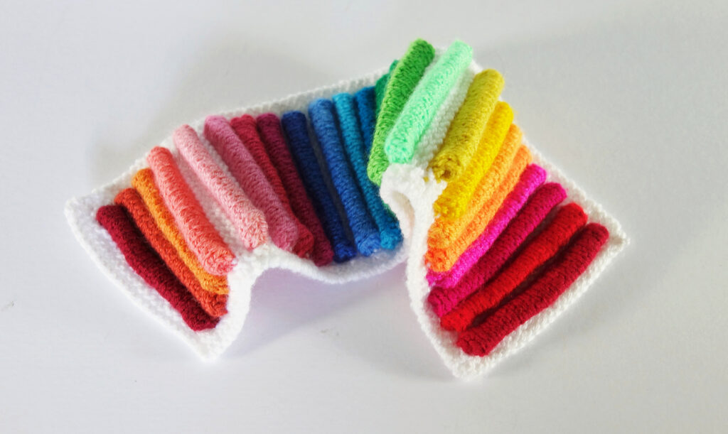 Knit A Rainbow Strip Wall Hanging ... Learn Frankie Brown's Color Pop Technique!
