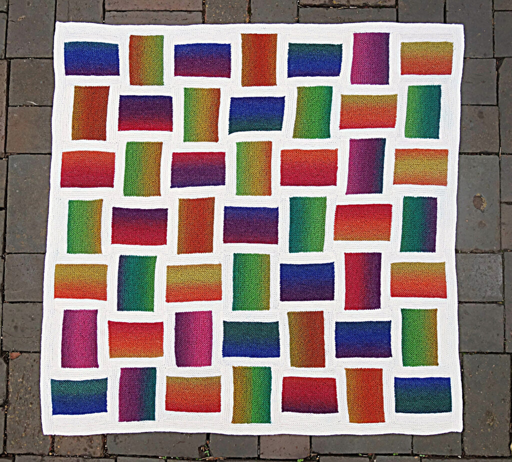 If You Can Knit A Garter Stitch, You Can Make This Fancy-Pants 'Oblongs' Blanket ... Free Pattern Designed By Frankie Brown!