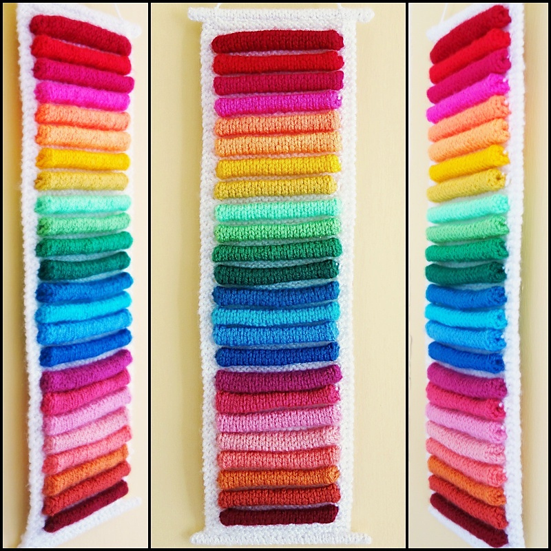 Knit A Rainbow Strip Wall Hanging ... Learn Frankie Brown's Color Pop Technique!