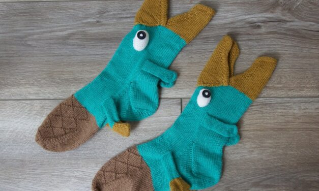 I Fell In Love With The Fish Socks, Then Here Be Dragons, Now My New Favorite Novelty Sock Pattern Features A Popular Platypus