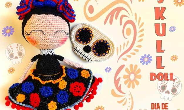 Sugar Skull Doll Amigurumi With Removable Mask … So Colorful & Fun!
