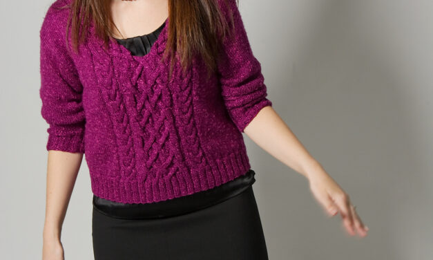 Knit An Urban Silk Cabled V Sweater Designed By Brian Kohler … It’s Sweater Weather!