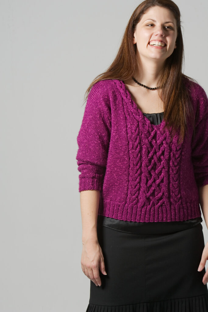 Knit An Urban Silk Cabled V Sweater Designed By Brian Kohler ... It's Sweater Weather!