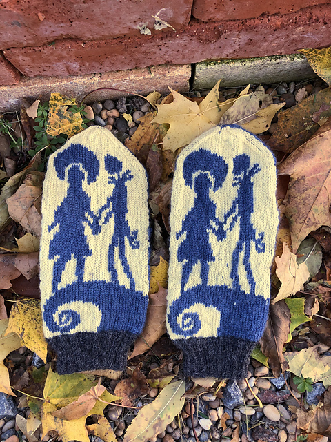 Knit a Pair of Nightmare Before Christmas Mittens, Spooky Fun Design By Lotta Lundin