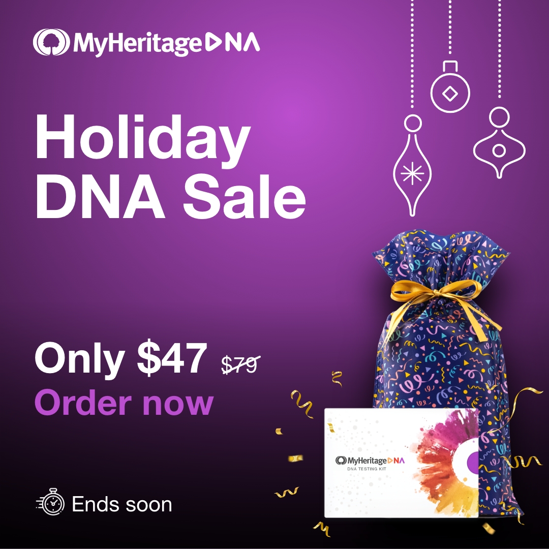 HOLIDAY SALE! A MyHeritage DNA Kit Is The Ultimate Personalized Gift, Plus Six DNA-Inspired Patterns To Perfect Your Offering!
