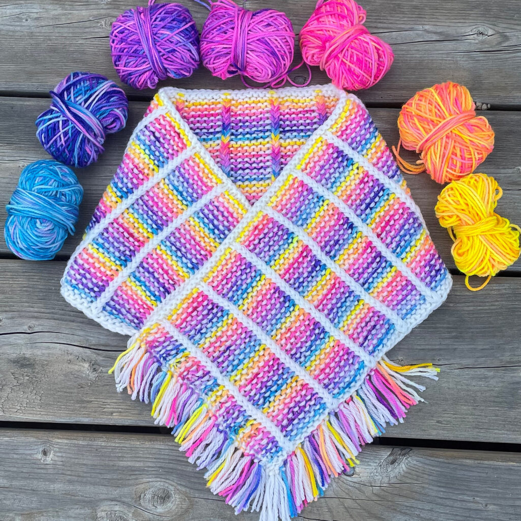 Knit a Unicorn Stripes Cowl Designed by Mary W Martin