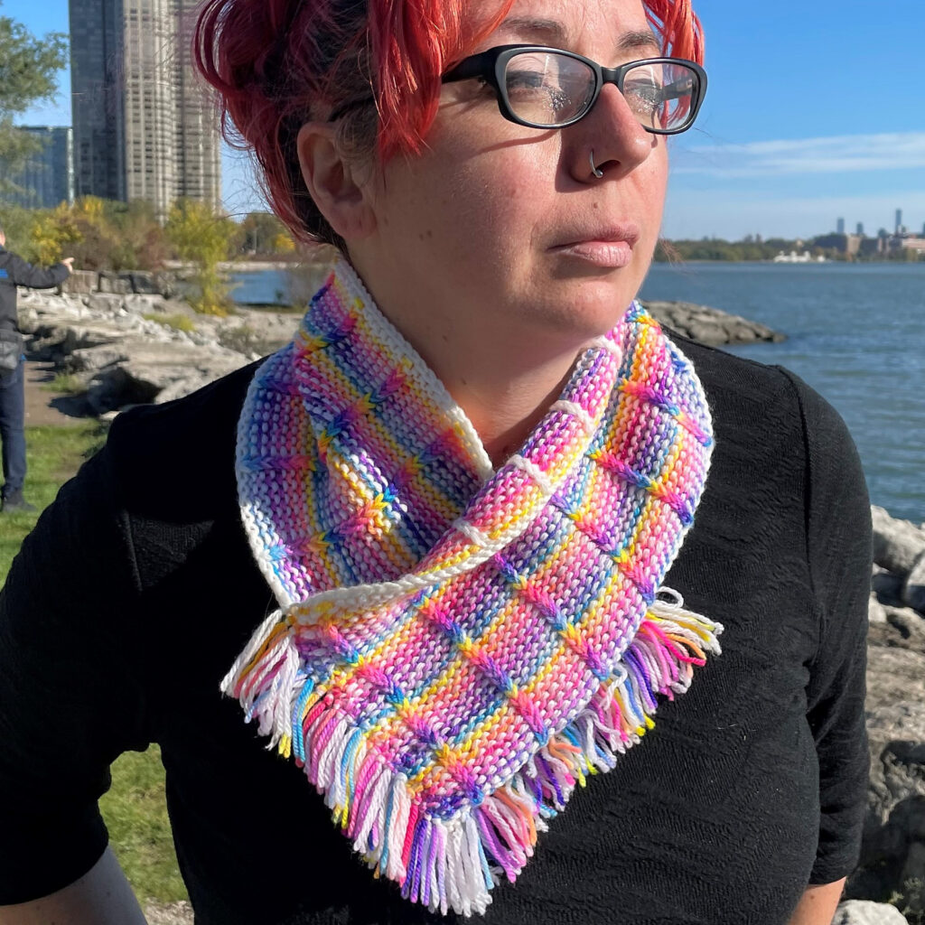Knit a Unicorn Stripes Cowl Designed by Mary W Martin