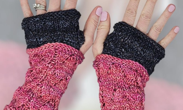 Pattern To Knit a Pair of Moonlight Fingerless Gloves