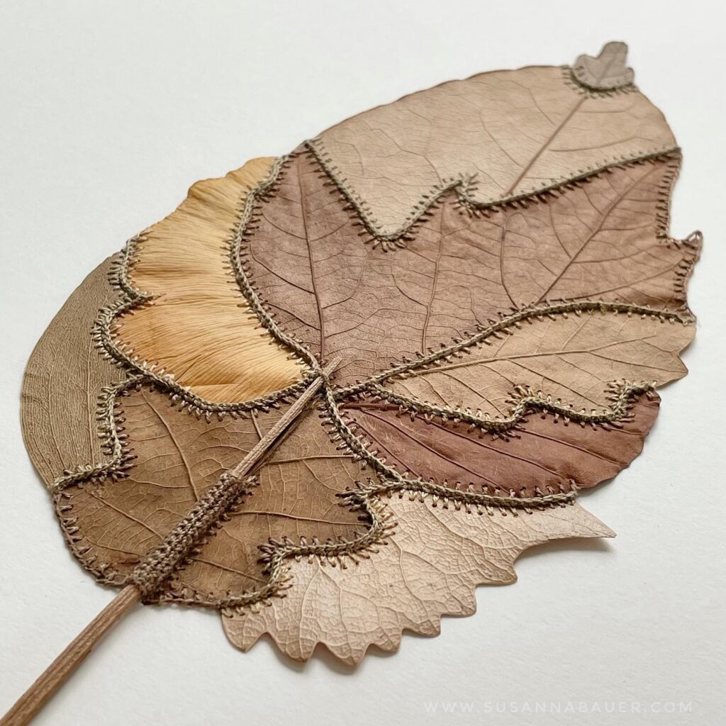 Recent Piece From Leaf Artist Susanna Bauer, 'One lll'