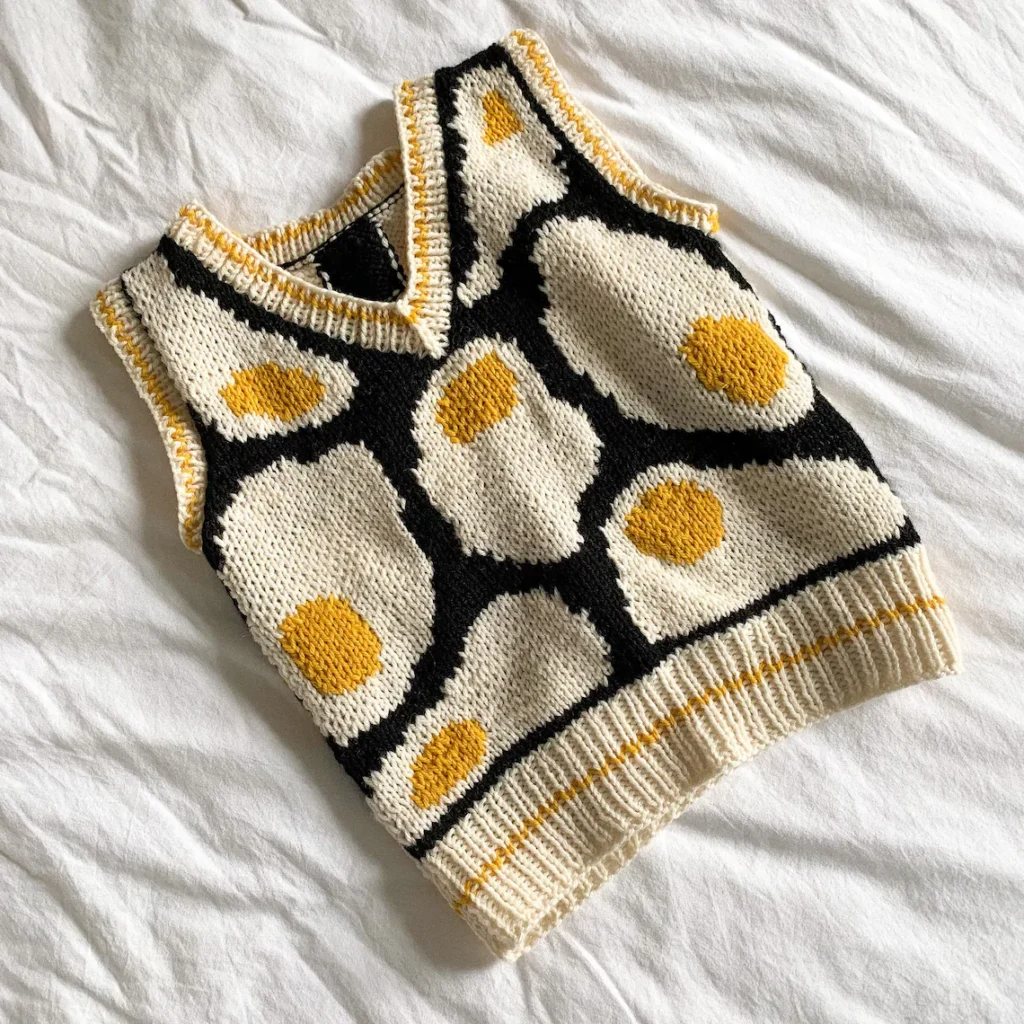 It's The Right Time Take a Break To Knit This Most Eggcellent Vest