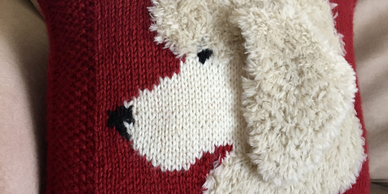 Your Next Project? Knit This Happy Hygge Poodle Pillow Cover Designed By Deborah Feick