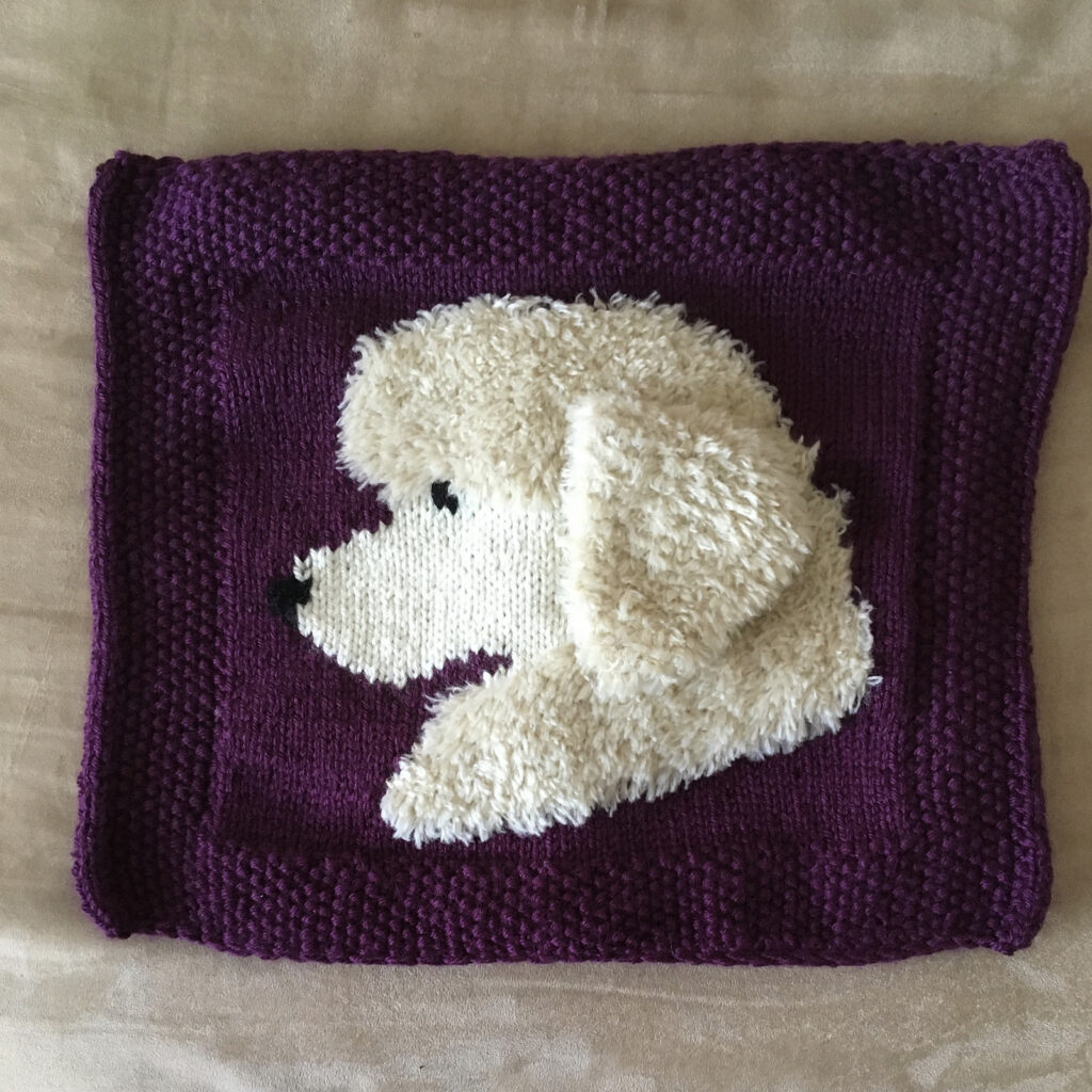 Your Next Project? Knit This Happy Hygge Poodle Pillow Cover Designed By Deborah Feick