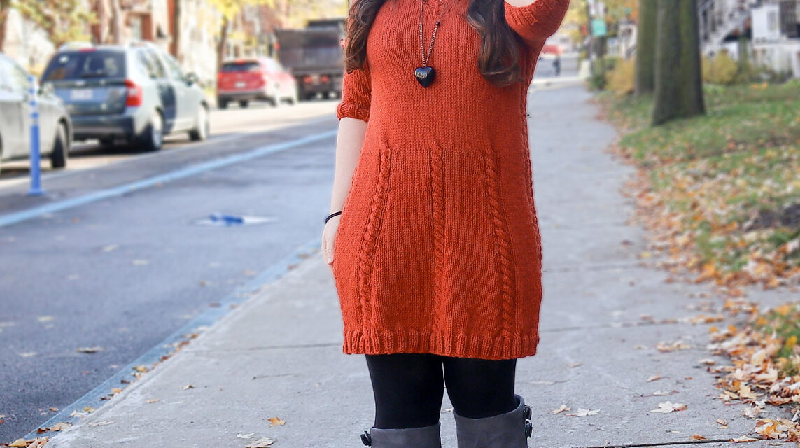 If You’re Knitworthy And You Know It, Grab Your Needles and Knit An Autumnity Tunic Dress Designed By Rachel Carson Hill