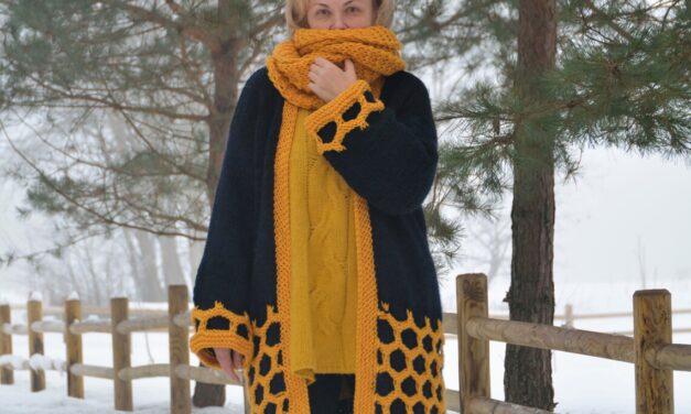 Knit a Beautiful Honey Comb Coat Cardigan … It’s Beginner-Friendly!