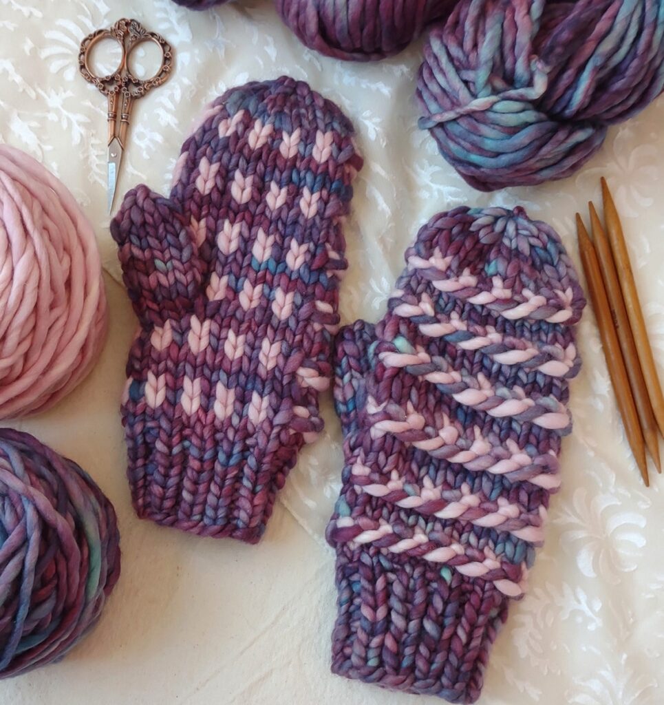These 'Twisted Candy' Mittens Are 100% Knittable ... They Check All The Boxes For A Cold Weather Favorite!