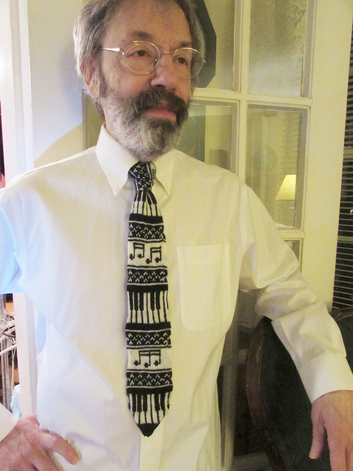 Knit a 'Musica' Neck Tie For Your Fave Music Lover - Pattern Designed By Deborah Tomasello