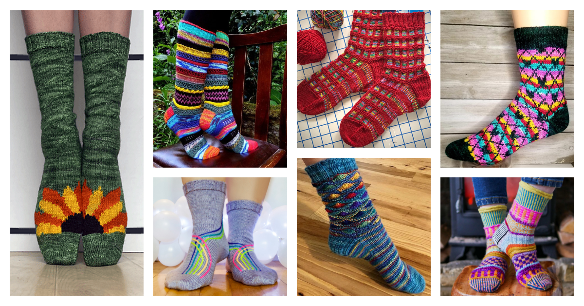 Designer Spotlight: 11 Colorful Sock Patterns … Because Life Is Too Short For Plain White Socks!