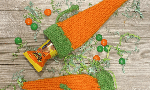 Knit a Cute Carrot Pouch and a Bunny Rabbit Beanie To Match – Two Free Patterns!