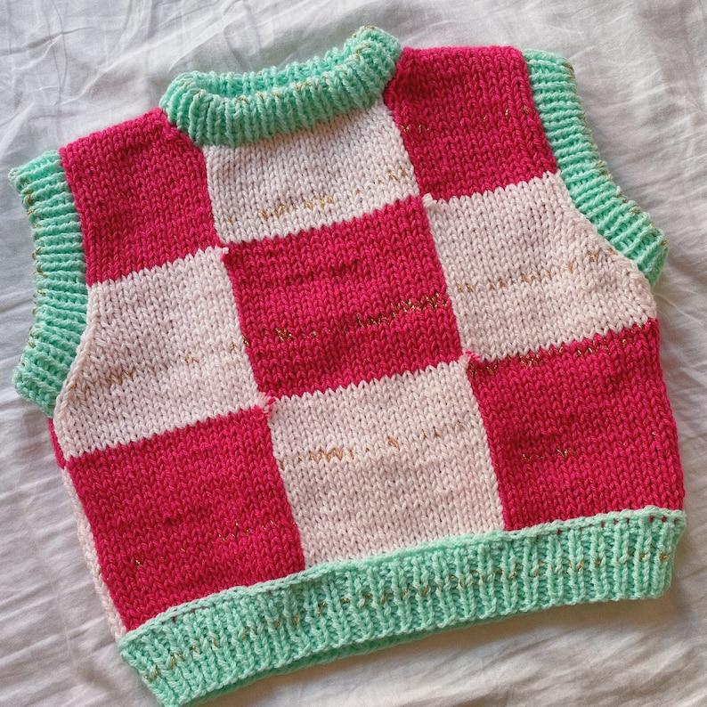 Patch Me If You Can! Knit This Colorful Vest By Jaime Creates, It's Perfect For Spring & Looks So Comfy!