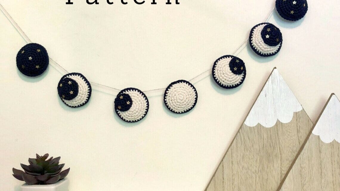 Crochet a Moon Phase Garland, Designed By Yarny Grainne