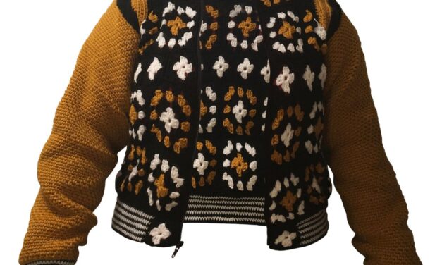 Crochet a Cute Varsity-Style Granny Square Cardigan, This Is Wearable Art!