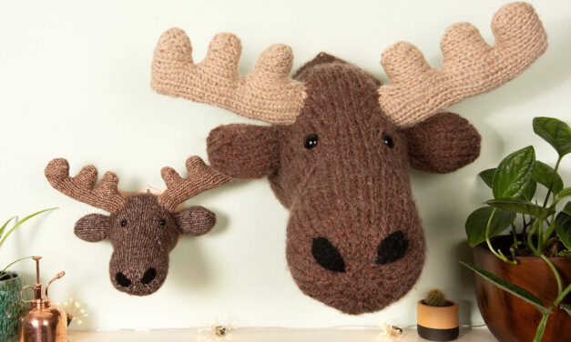 Knit a Marvelous Moose Head … Fine Fauxidermy Design By Louise Walker of Sincerely Louise