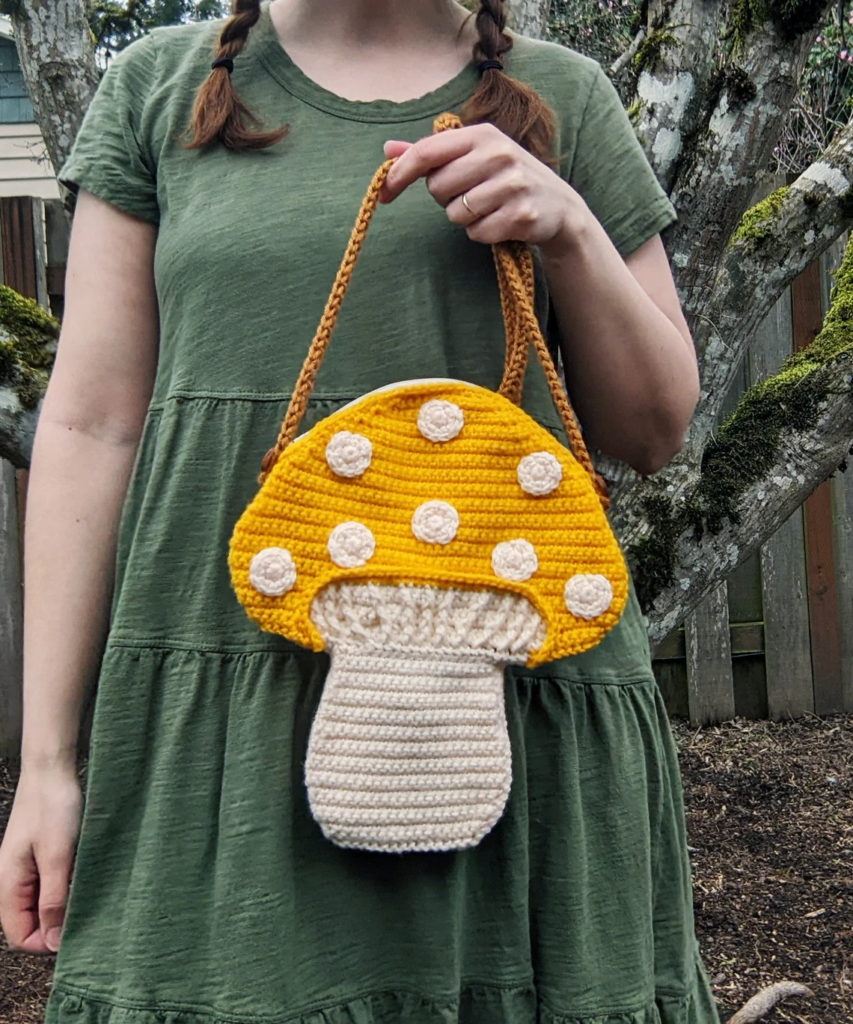 Crochet a Cute Crossbody Mushroom Bag ... This Cartoony Toadstool Will Make You Smile!