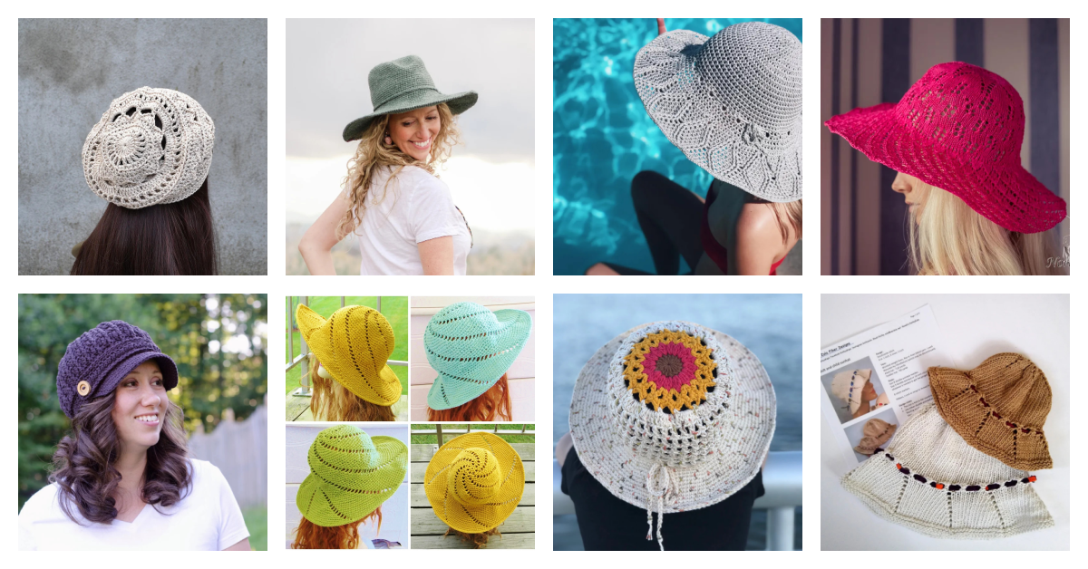 Designer Spotlight: 11 Sizzling Summer Hat Patterns … Perfect For Poolside Parties and More