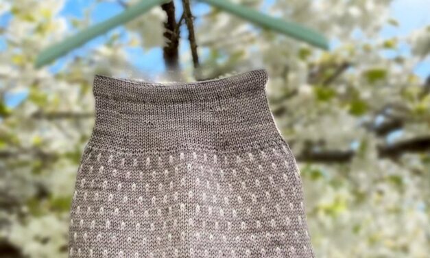 Knit a Cute Cherry Blossom-Inspired Skirt For Spring