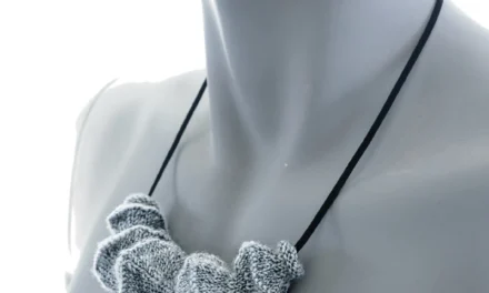 Anne Thompson’s Futuristic Necklace Is Called ‘Lunar’ … Knit Your Own!