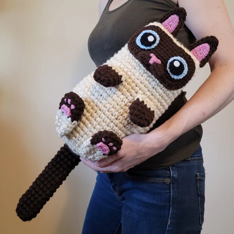 Crochet a Supersized Snuggly Cat Amigurumi - So Cute!