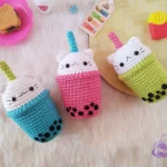 Can You Say Kawaii? Bubble Tea Lovers Will Want To Crochet This Cute Boba Cat Amigurumi