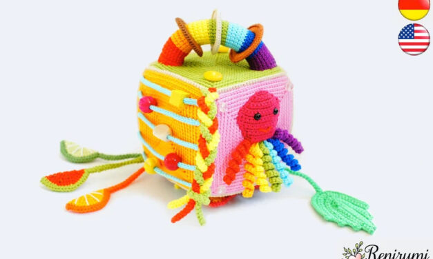 This Colorful Crochet Activity Cube Makes A Great Gift!