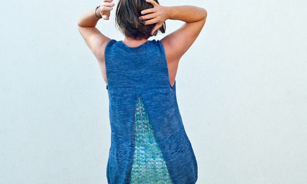 Knit This Simple A-Line Summer Top With A Surprise Lacy Back Slit