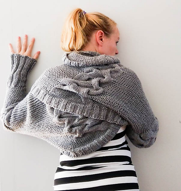 Knit 'Sort Of Silent' - It's Cabled Wrap That Can Be Worn At Least 9 Different Ways