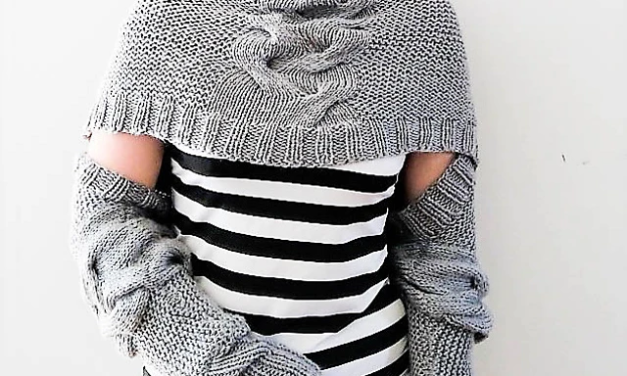 Knit ‘Sort Of Silent’ – It’s Cabled Wrap That Can Be Worn At Least 9 Different Ways